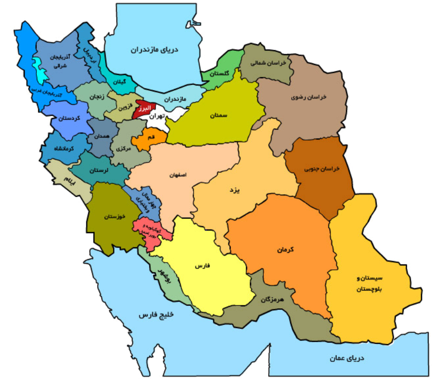 Iran-Map-وب-سرویس-استان-و-شهر-پارس-گرین